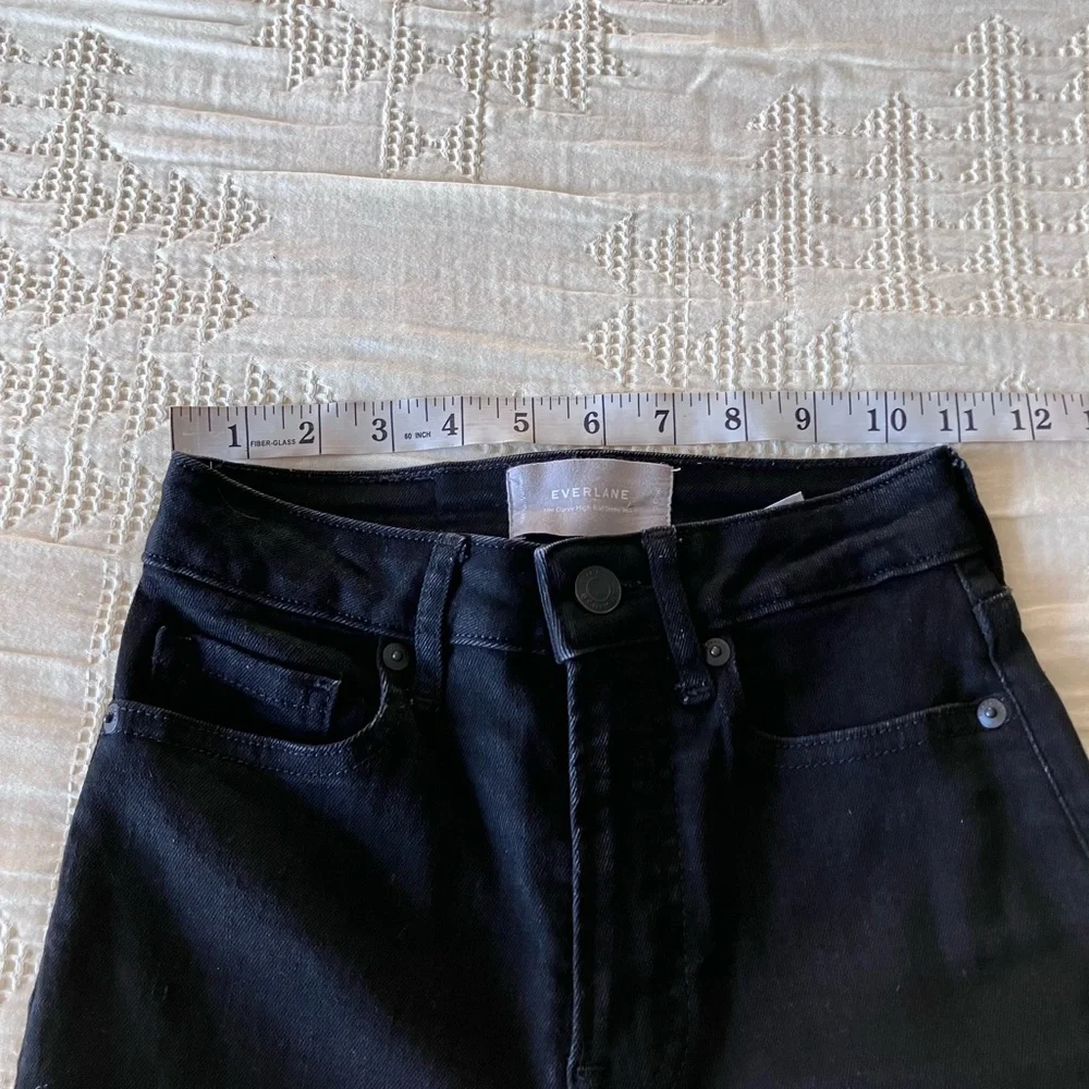 EVERLANE Curvy High-Rise Black Crop Skinny Jeans Size 23 - Picture 9 of 12